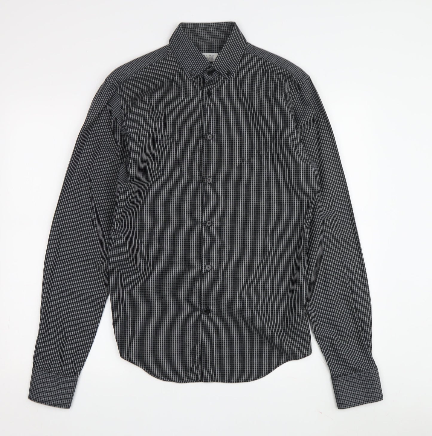 Zara Man Men's Multicoloured Slim Fit Check Shirt