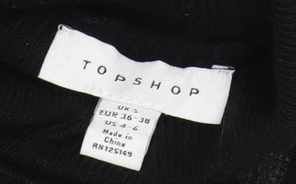Womens UK Size S Topshop Black Pullover Jumper