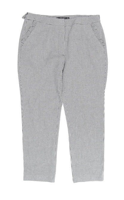 Womens UK Size L Zara Regular Fit Chino Multicoloured Trousers