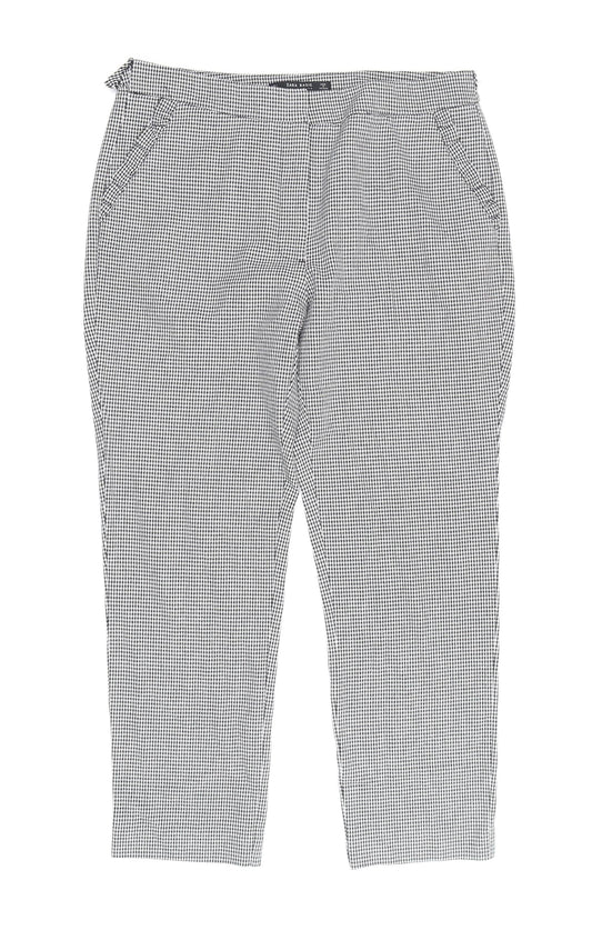Womens UK Size L Zara Regular Fit Chino Multicoloured Trousers