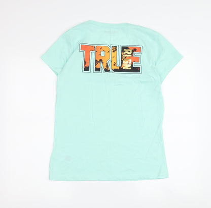 Womens UK Size M True Religion Green Basic T-Shirt