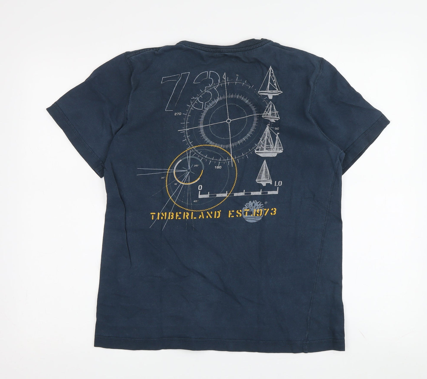 Timberland Men's Blue M Graphic Crew Neck T-Shirt