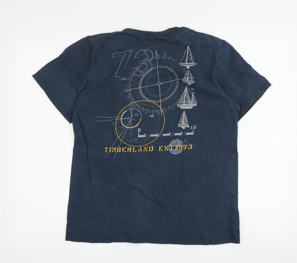 Timberland Men's Blue M Graphic Crew Neck T-Shirt