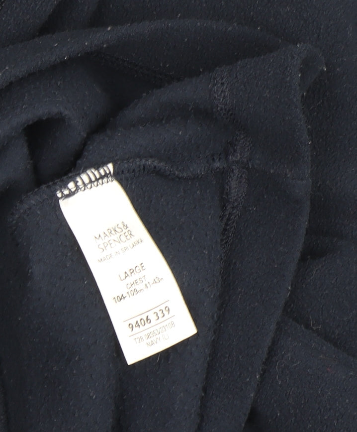 Mens UK Size L Marks and Spencer Blue Pullover Sweatshirt
