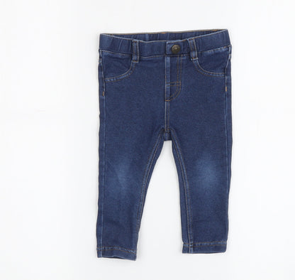 Unisex Baby Blue Jeans, 12-18 Months, Elastic Waist