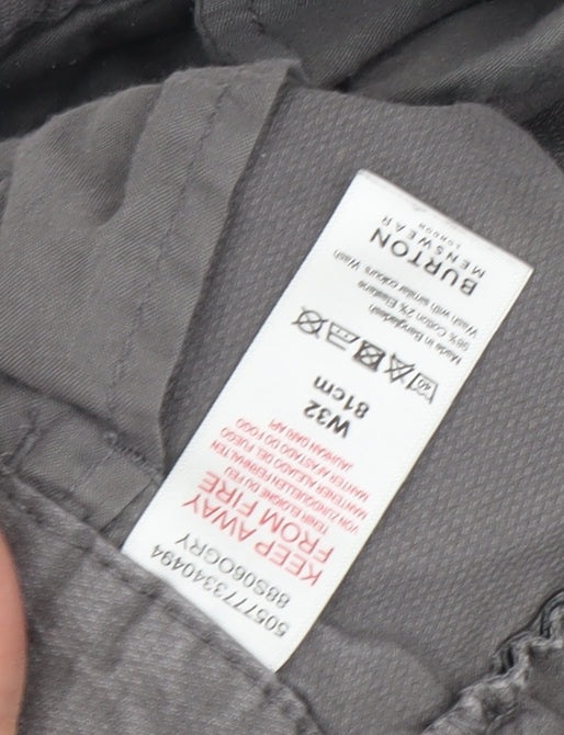 Burton Men's Grey Chino Shorts Size 32 Casual