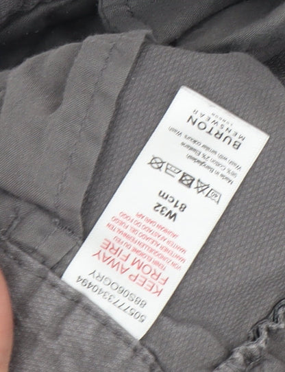 Burton Men's Grey Chino Shorts Size 32 Casual