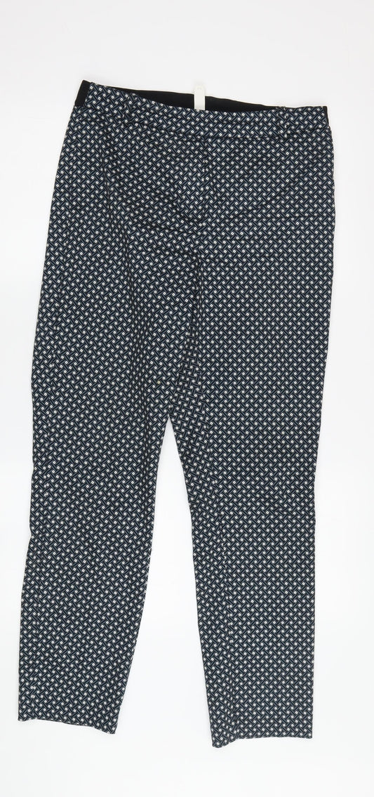 Womens UK Size L H&M  Capri Black Trousers