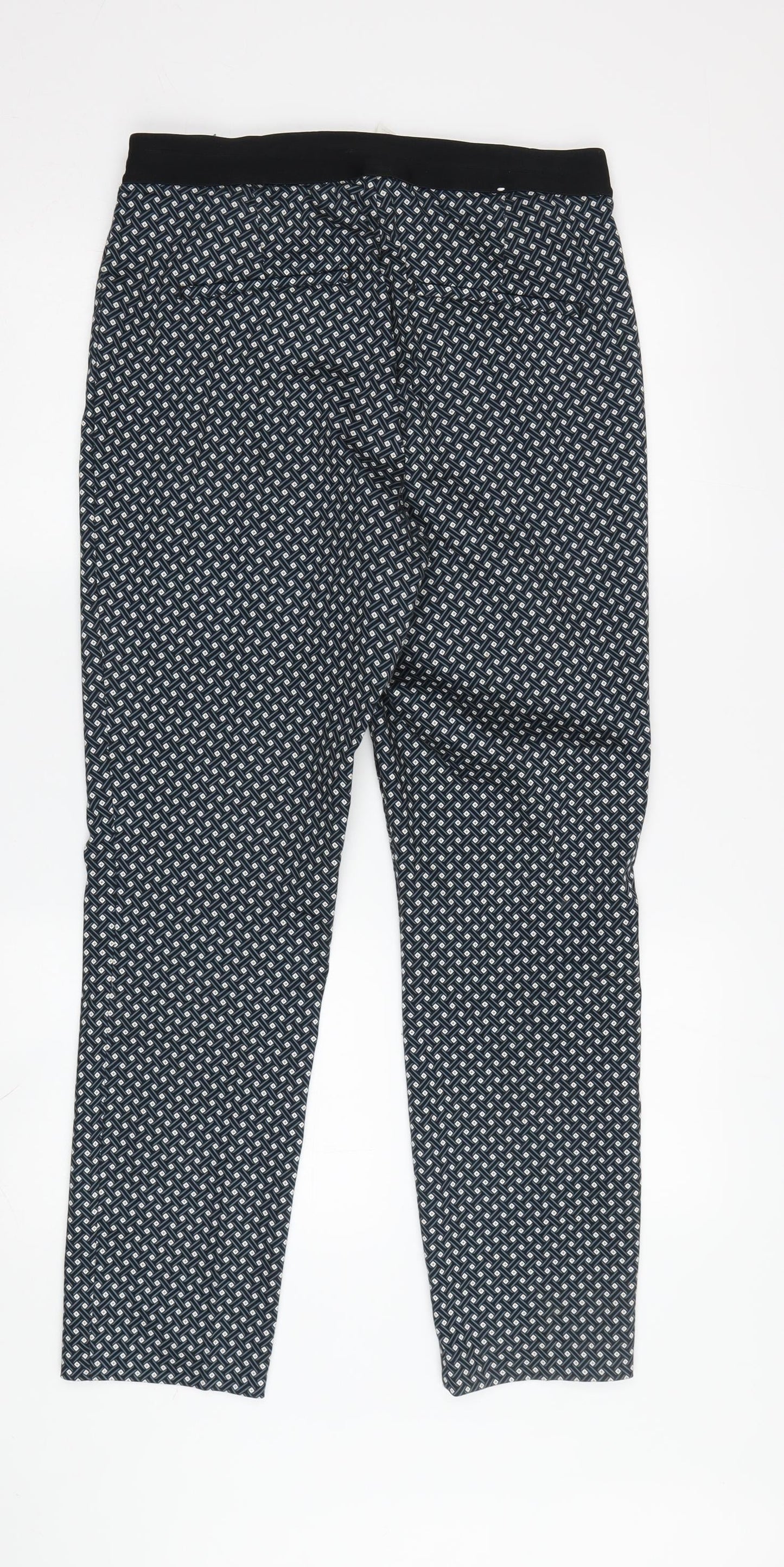 Womens UK Size L H&M  Capri Black Trousers