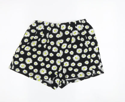 ASOS Women's Black Floral Shorts Size 8