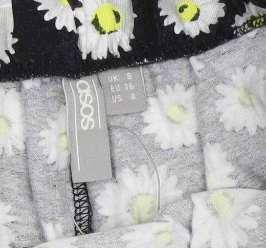 ASOS Women's Black Floral Shorts Size 8