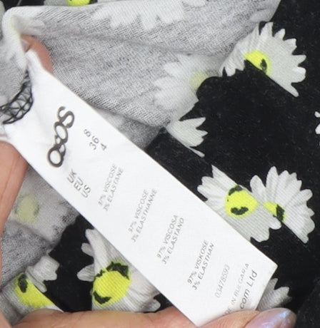 ASOS Women's Black Floral Shorts Size 8