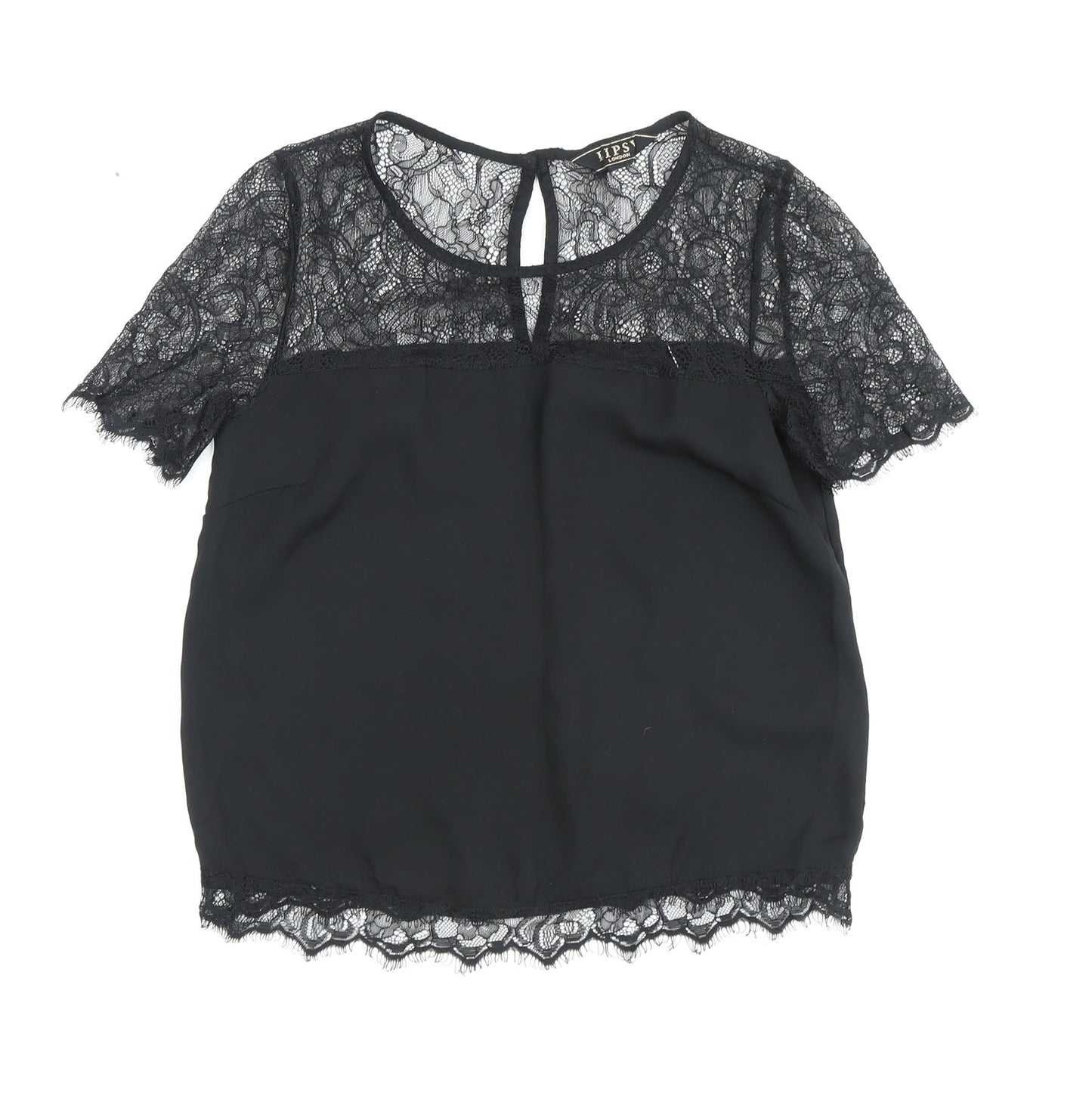 Womens UK Size 8 Lipsy Black Camisole Blouse
