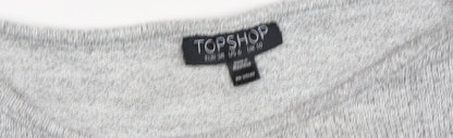 Womens UK Size UK 10 Topshop Grey Pullover Jumper