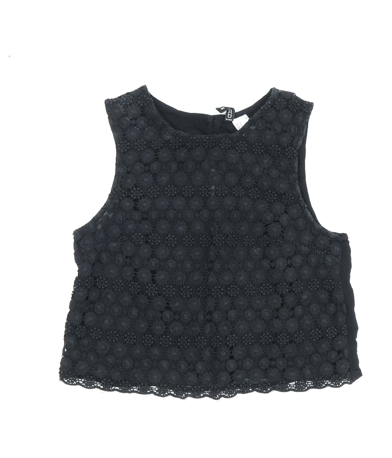 Womens UK Size 8 Oasis Black Camisole Blouse