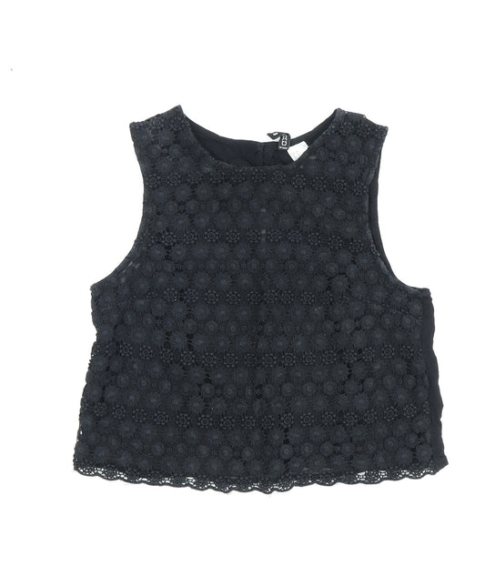 Womens UK Size 8 Oasis Black Camisole Blouse