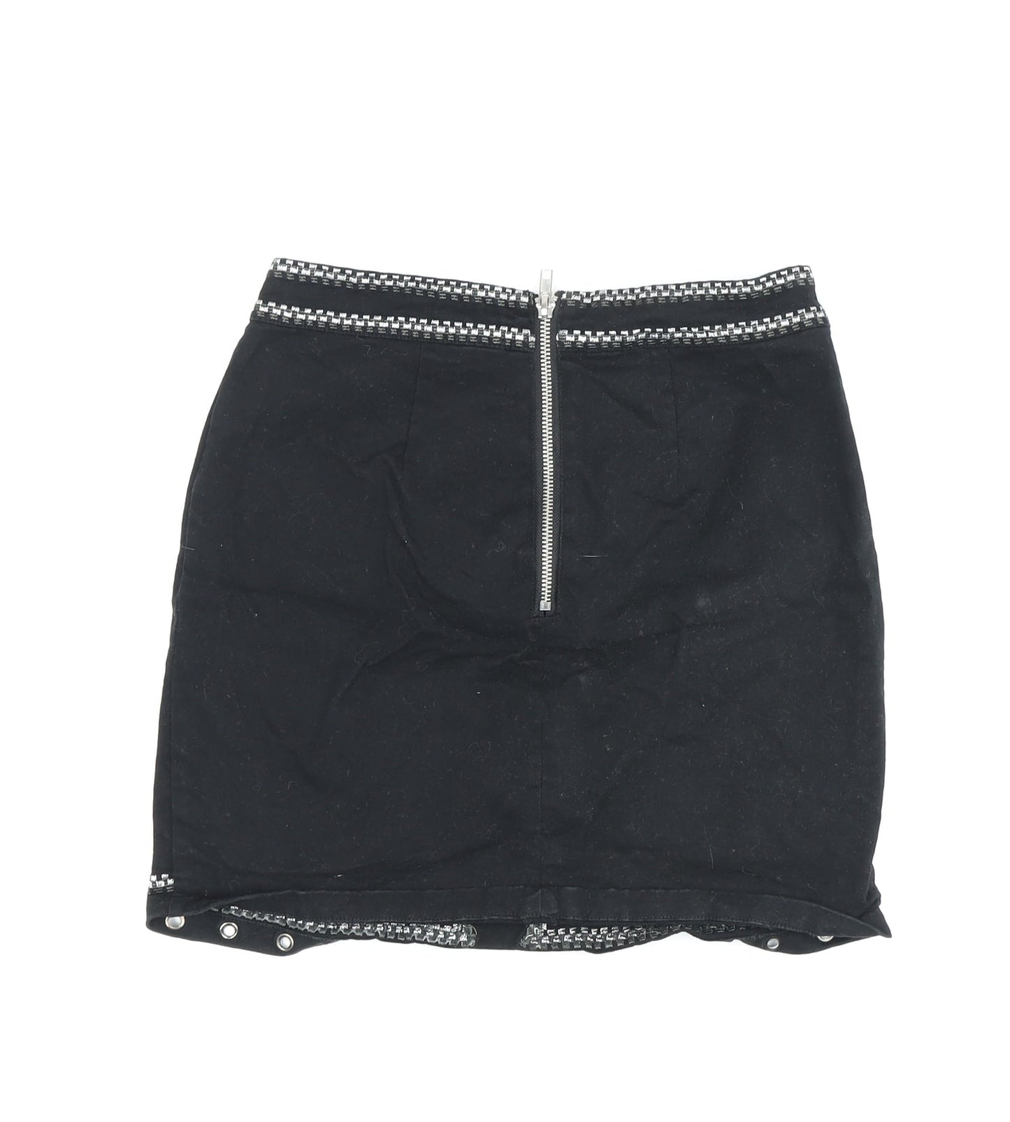 Womens UK Size 6 River Island Black Straight & Pencil Skirt