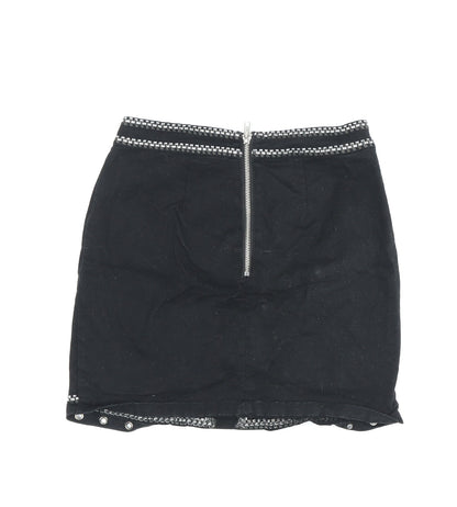 Womens UK Size 6 River Island Black Straight & Pencil Skirt