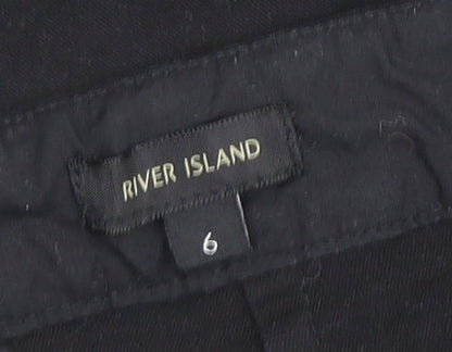 Womens UK Size 6 River Island Black Straight & Pencil Skirt