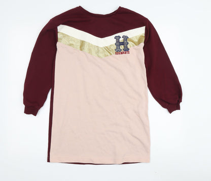 H&M Girls Multicoloured Hogwarts T-Shirt Dress 8-10Y Casual