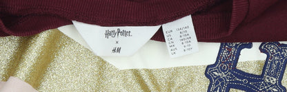 H&M Girls Multicoloured Hogwarts T-Shirt Dress 8-10Y Casual