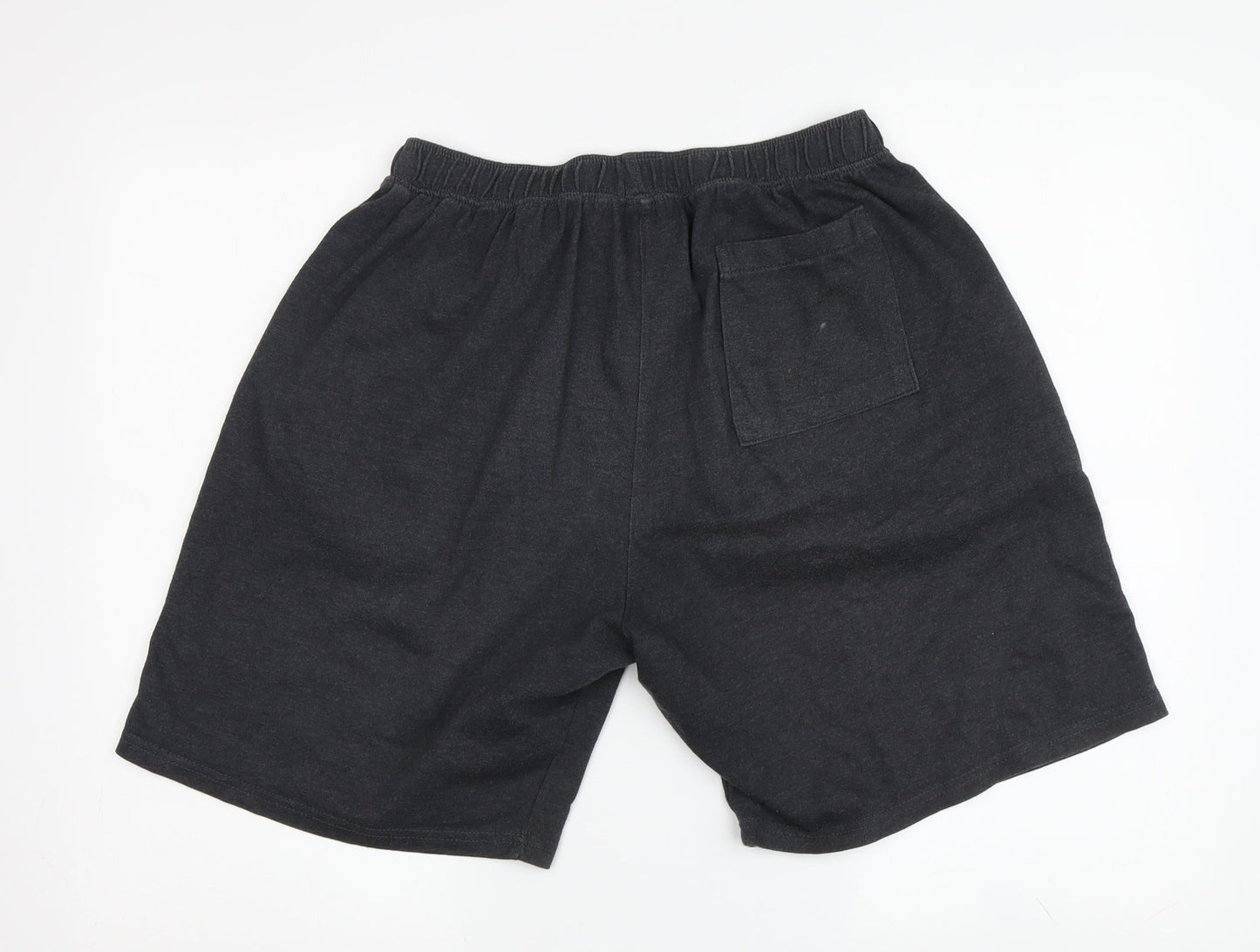 Allstar Men's Black Sweat Shorts, Elastic Waist, Pockets, 2X