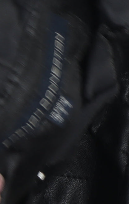 French Connection Women's Black Quilted Jacket Size 10