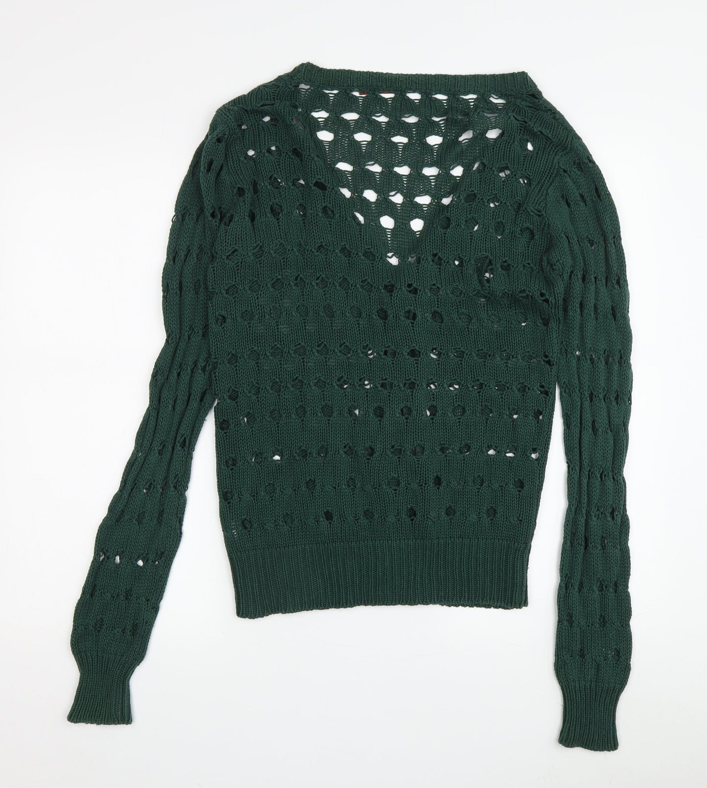 Tony Moro Women’s Green Open-Knit Cardigan M