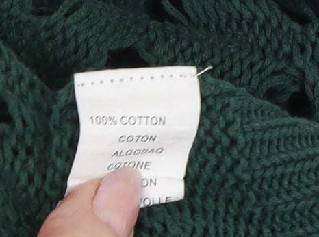 Tony Moro Women’s Green Open-Knit Cardigan M