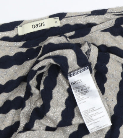 Womens UK Size M Oasis Multicoloured Basic T-Shirt