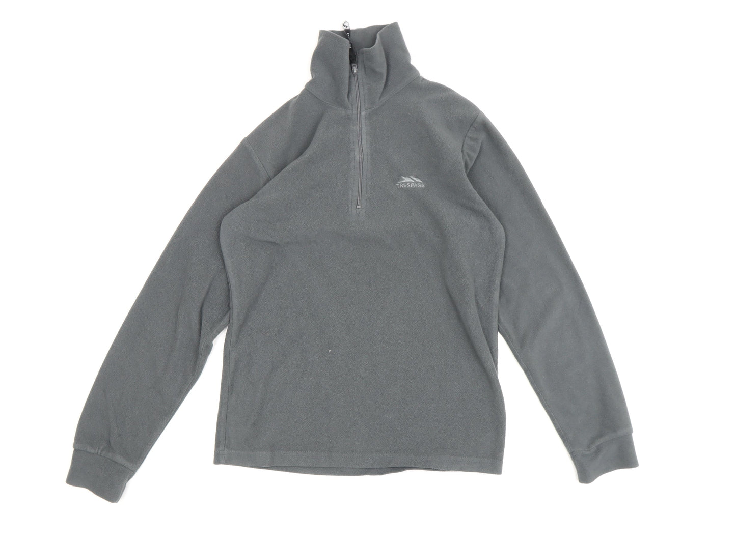 Trespass Grey Boys 1/4 Zip Fleece Sweatshirt, 9-10 Years