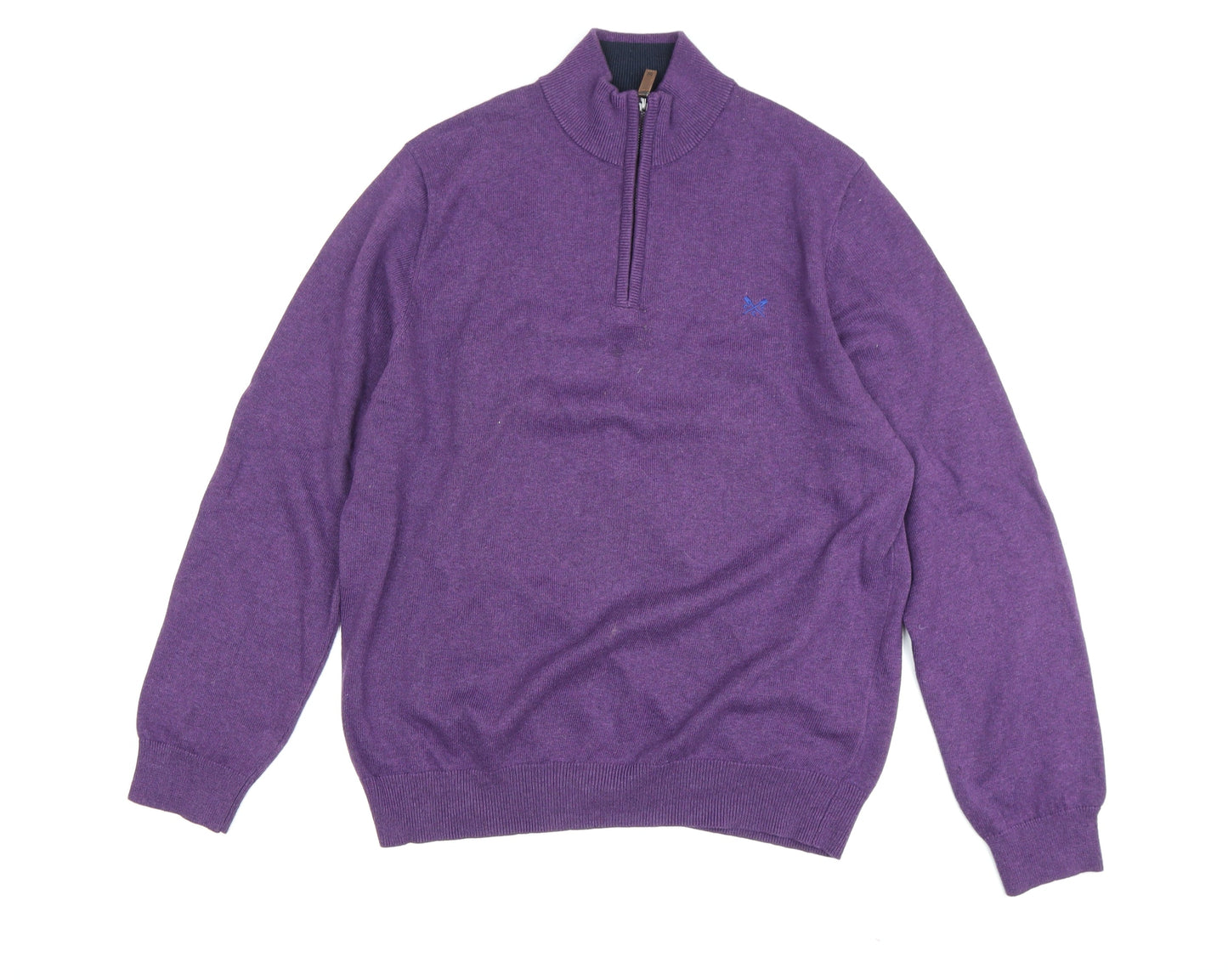 Crew Clothing Purple Full Zip Men's Jumper XL