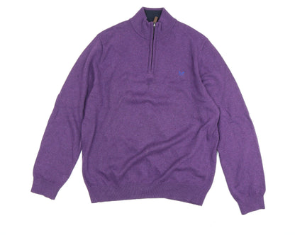 Crew Clothing Purple Full Zip Men's Jumper XL