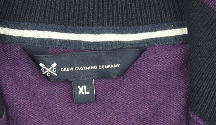 Crew Clothing Purple Full Zip Men's Jumper XL