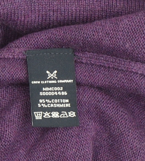 Crew Clothing Purple Full Zip Men's Jumper XL