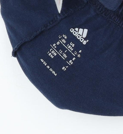 Adidas Unisex Baby Blue Shorts 12-18M Elastic Waist