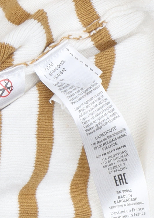 Womens UK Size S La Redoute Beige Pullover Jumper