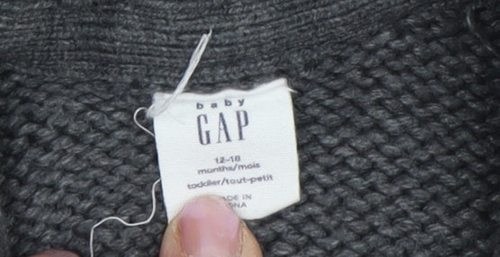 Gap Boys Grey Cable-Knit Cardigan 12-18 Months