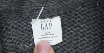 Gap Boys Grey Cable-Knit Cardigan 12-18 Months