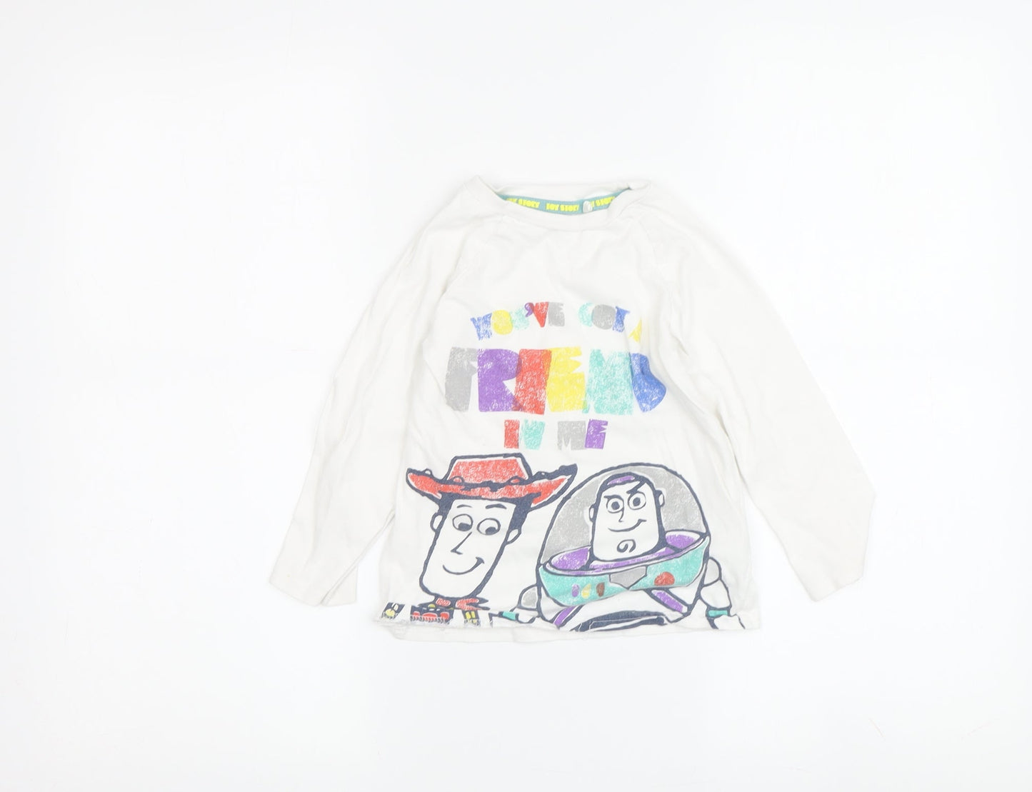 Disney Pixar Boys White Toy Story T-Shirt 3-4 Years Pullover