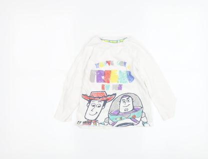 Disney Pixar Boys White Toy Story T-Shirt 3-4 Years Pullover