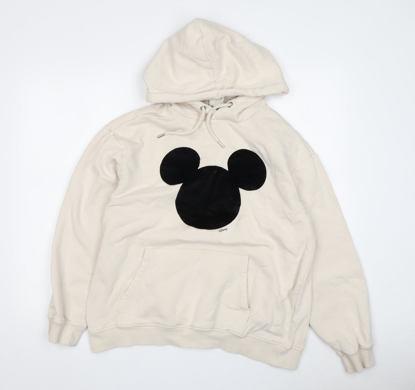 Unisex Adults UK Size S Disney Beige Pullover Hoodie