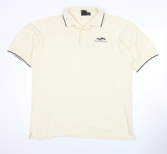 Stylo Golf Men's Beige Polo Shirt L