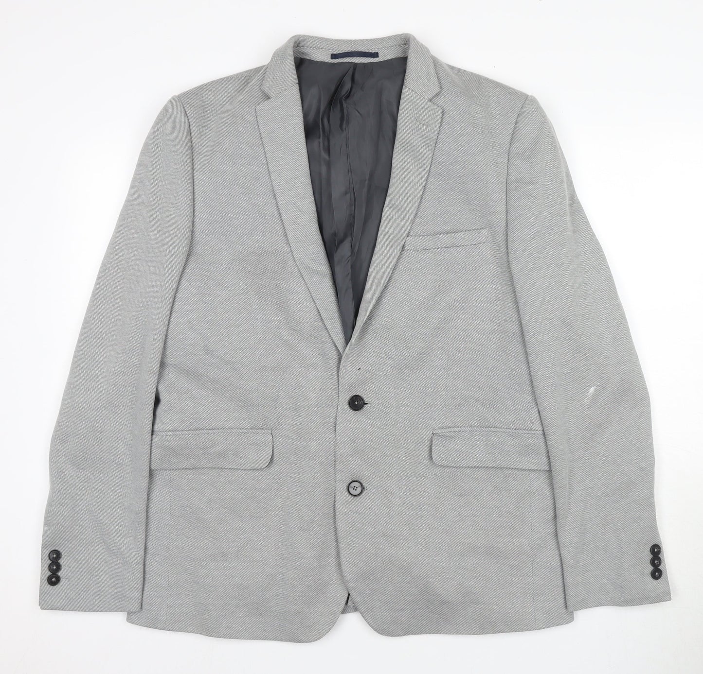 Mens UK Size 44 Burton Regular Grey Suit Jacket