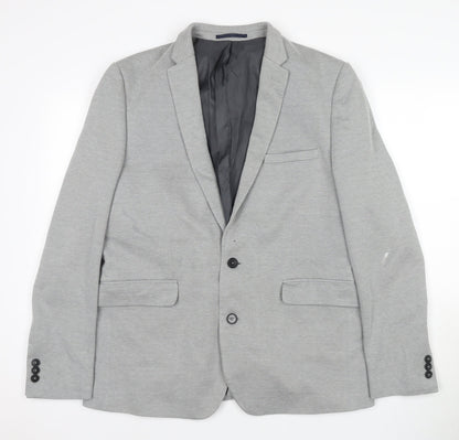 Mens UK Size 44 Burton Regular Grey Suit Jacket