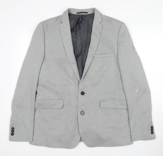 Mens UK Size 44 Burton Regular Grey Suit Jacket