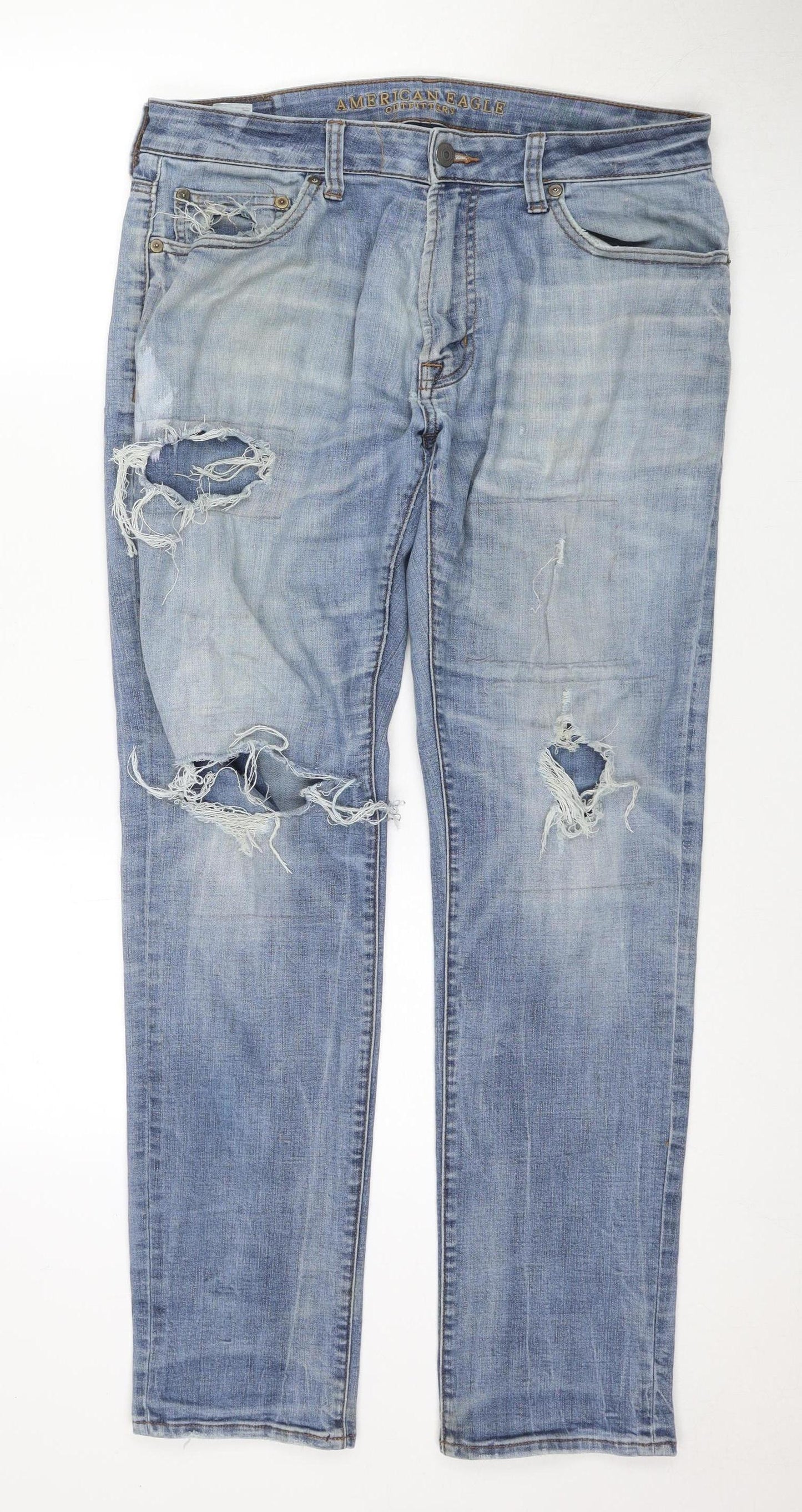 American Eagle Men's Blue Skinny Jeans 33 Waist