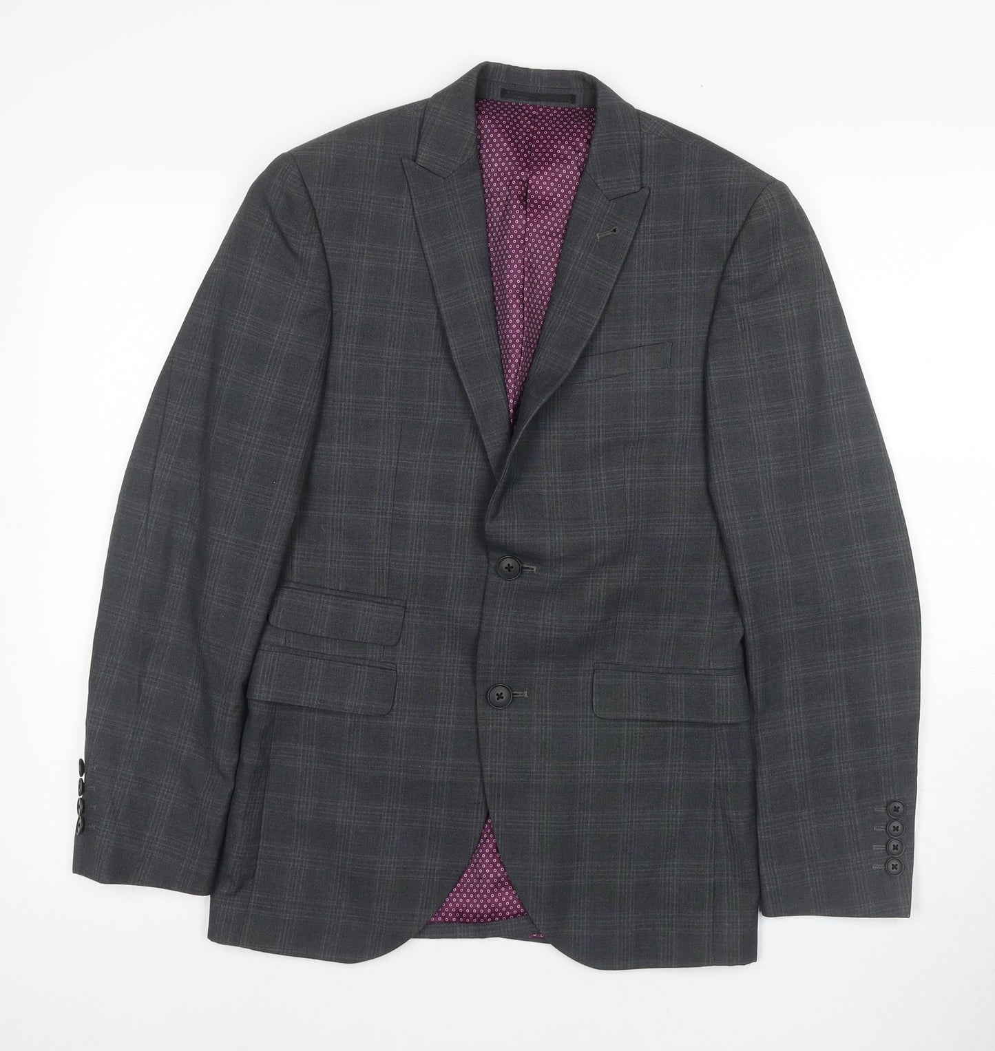 Mens UK Size 34 NEXT Regular Grey Suit Jacket