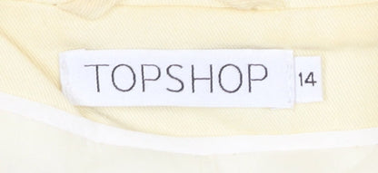 Topshop Women's Ivory Trench Coat Size 14 Classic Style
