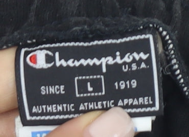 Champion Men's Black Sweatpants L Elastic Waist